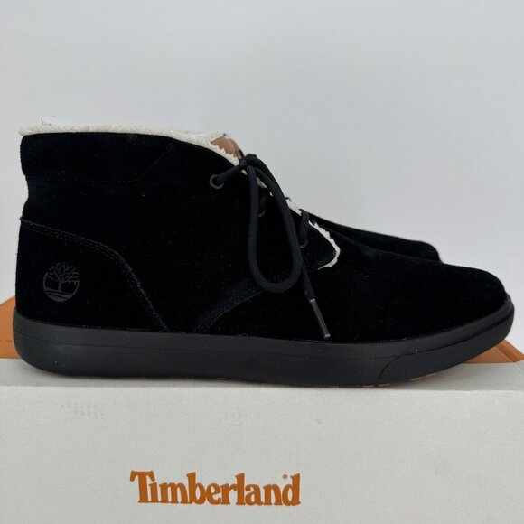 Timberland Men's Ashwood Park Warm-Lined Suede Chukka Boots sz 11 Black Lace-up - Picture 3 of 5